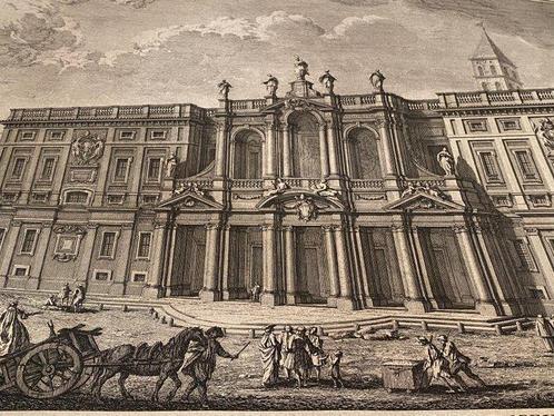 Giuseppe Vasi (1710-1782) - Prospetto della facciata, e, Antiek en Kunst, Antiek | Overige Antiek