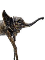 sculptuur, Surreal elephant artwork - 38 cm - Brons