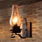 Retro Industriële Wandlamp IJzer Glas E27, Verzenden, Nieuw