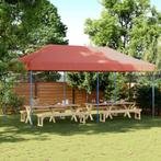 vidaXL Partytent inklapbaar pop-up 580x292x315 cm terracotta, Tuin en Terras, Verzenden, Nieuw