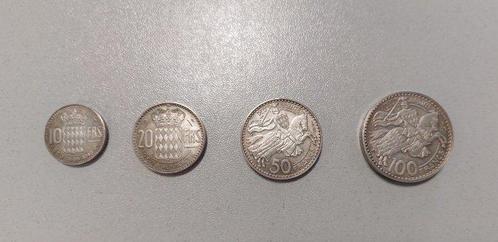 Monaco. Série de 4 Essai-Piéfort en argent (10 Francs, 20, Postzegels en Munten, Munten | Europa | Euromunten