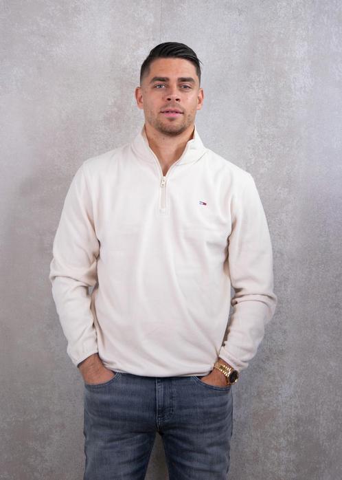 -30% Tommy Hilfiger  Tommy Hilfiger Reg s flag polar 1/4 zip, Kleding | Heren, Truien en Vesten, Beige, Nieuw, Verzenden