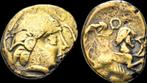 110/00-50bc Celtic Gaul Pictones electrum stater biga wit..., Verzenden