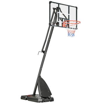 Basketbalstand - Hoogte verstelbaar - Met rollen - Zwart beschikbaar voor biedingen