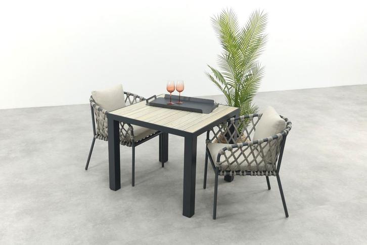 VDG Sara/Nola tuinset 90x90 cm., Tuin en Terras, Tuinsets en Loungesets, Tuinset, Nieuw, Overige materialen, Verzenden