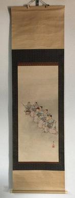 Five court musicians / Japanese Vintage Hanging Scroll