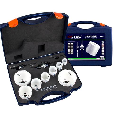 Rotec HSS-BI Cobalt Gatzagenset Elektricien 10 delig 22-76MM, Doe-het-zelf en Verbouw, Gereedschap | Boormachines, Nieuw, Verzenden