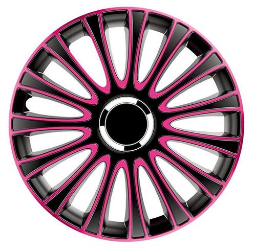 Wieldoppen  LeMans 15-inch zwart/roze, Auto diversen, Wieldoppen, Verzenden