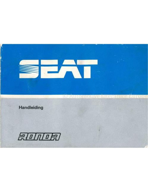1983 SEAT RONDA INSTRUCTIEBOEKJE NEDERLANDS, Auto diversen, Handleidingen en Instructieboekjes