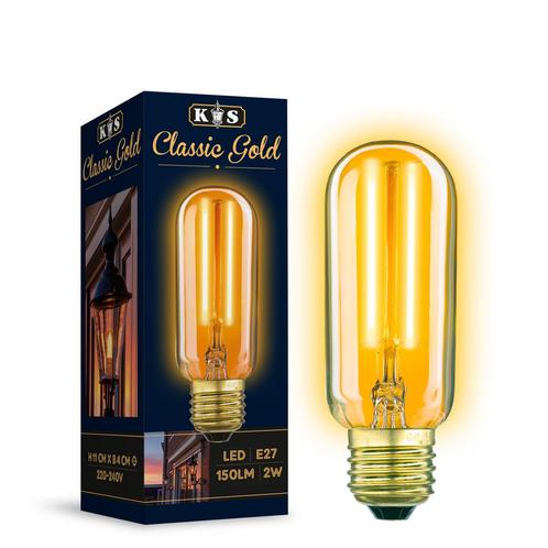 Classic Gold LED 2W Tube Lichtbronnen Lichtbronnen, Huis en Inrichting, Lampen | Losse lampen, Verzenden