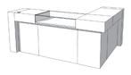*TIP* Toonbank U-Frame Thick C-PUH-016-COMP, Zakelijke goederen, Kantoor en Winkelinrichting | Kantoormeubilair en Inrichting