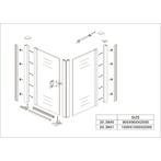 Swingdeur + Zijwand Uni 1000X1000X2000 Chroom 8Mm Nano, Ophalen of Verzenden, Nieuw