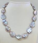 Zonder Minimumprijs - Halsketting Zilver, 17x19mm grijze, Nieuw