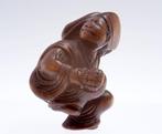 Houten netsuke, sambasu-dansers - Hout - Japan - Late Edo, Antiek en Kunst