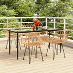 vidaXL 5-delige Tuinset poly rattan, Tuin en Terras, Tuinsets en Loungesets, 4 zitplaatsen, Nieuw, Tuinset, Verzenden