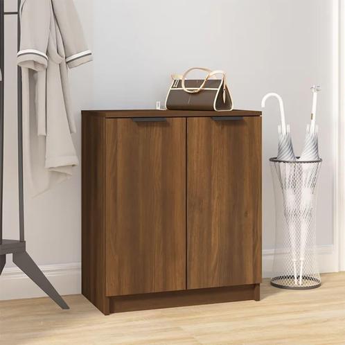 vidaXL Schoenenkast 59x35x70 cm bewerkt hout bruin, Huis en Inrichting, Kasten | Overige, Nieuw, Verzenden