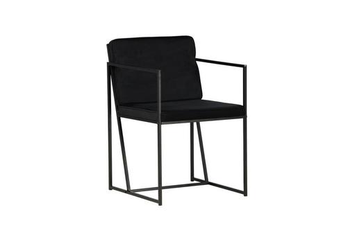 Eetkamerstoel -  Ulf  - Zwart - Fluweel - Jörn, Huis en Inrichting, Stoelen, Nieuw, Verzenden
