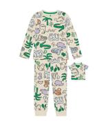 HEMA Kinderpyjama jungle + poppenpyjama gebroken wit, Verzenden, Nieuw
