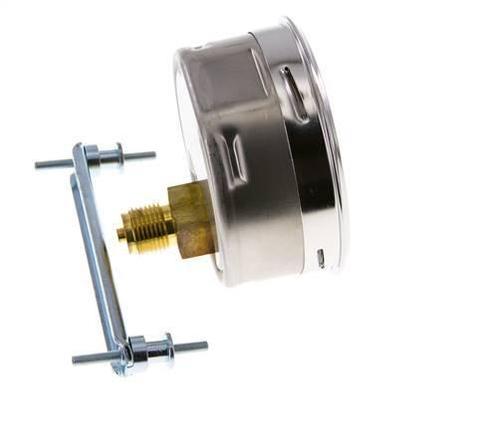 0...10 Bar (0..145 psi) Paneelmontage Manometer Staal/Brons, Doe-het-zelf en Verbouw, Overige Doe-het-zelf en Verbouw, Nieuw, Verzenden