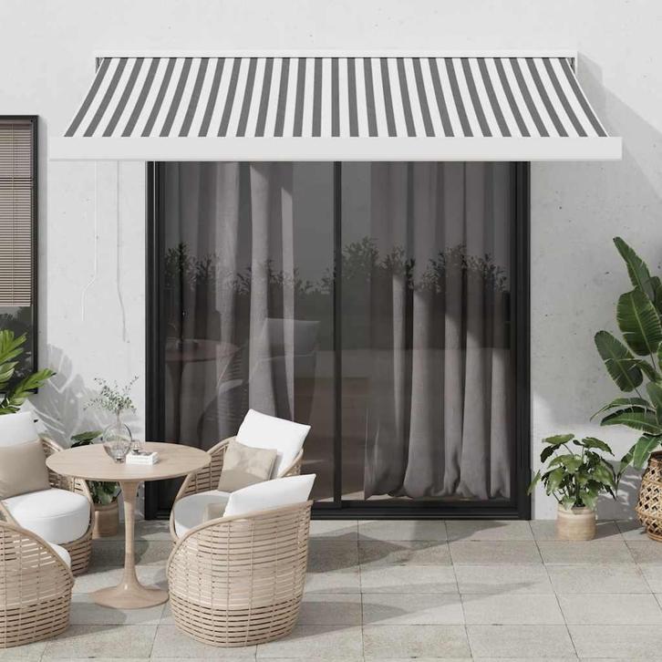 vidaXL Luifel uittrekbaar 3,5x2,5 m stof en aluminium, Tuin en Terras, Zonneschermen, Nieuw, Verzenden