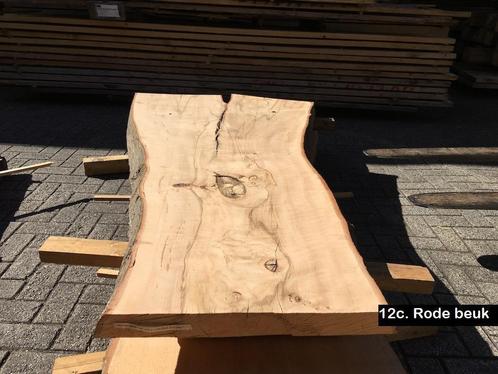 Bijzondere boomstam tafelbladen uit Nederland TE KOOP!, Doe-het-zelf en Verbouw, Hout en Planken, Eiken, 300 cm of meer, 50 mm of meer