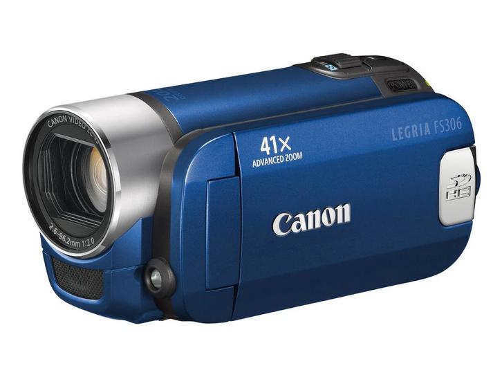 Canon Legria FS306 E Digitale Videocamera - Blauw, Audio, Tv en Foto, Videocamera's Digitaal, Zo goed als nieuw, Verzenden