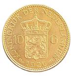Gouden 10 gulden Wilhelmina 1926, Verzenden, Goud, Koningin Wilhelmina, Losse munt