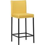 Leren barkruk Break laag - Toledo Giallo (geel) - Poten, Huis en Inrichting, Barkrukken, Nieuw, Leer, Ophalen of Verzenden, 90 cm of meer