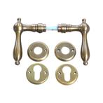 Deurbeslag set, geschikt voor de voordeur - messing, Doe-het-zelf en Verbouw, Hang- en Sluitwerk, Ophalen of Verzenden, Nieuw