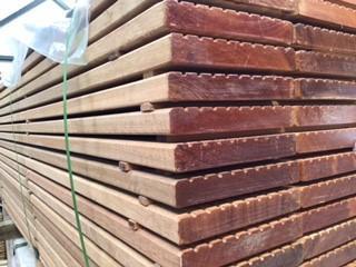 ACTIE ! bankiray vlonderplanken 19cm breed 14,95 / m1, Tuin en Terras, Palen, Balken en Planken, 250 cm of meer, Planken, Nieuw