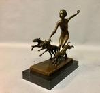 sculptuur, Diana - Godin van de jacht - 23 cm - Brons