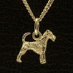 Gouden Irish Terrier ketting hanger - klein, Verzenden, Nieuw