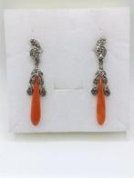 Zonder minimumprijs - Oorbellen Zilver, natuurlijk koraal, Sieraden, Tassen en Uiterlijk, Oorbellen, Nieuw