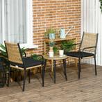 TRUUSK Tuinmeubelset, 3-delig, Rotan Look, Ronde Tafel, Twee, Tuin en Terras, Verzenden, Nieuw