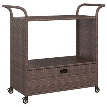 Serveertrolley Rattan Bruin | OP=OP | Must-have! 47% Off beschikbaar voor biedingen