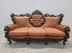 Sofa - Hout, Leder, Textiel - Bergère in de stijl van Luigi