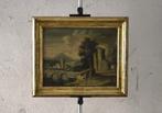 Scuola Nord Europea (XVIII) - Paesaggio con figure, Antiek en Kunst, Kunst | Schilderijen | Klassiek