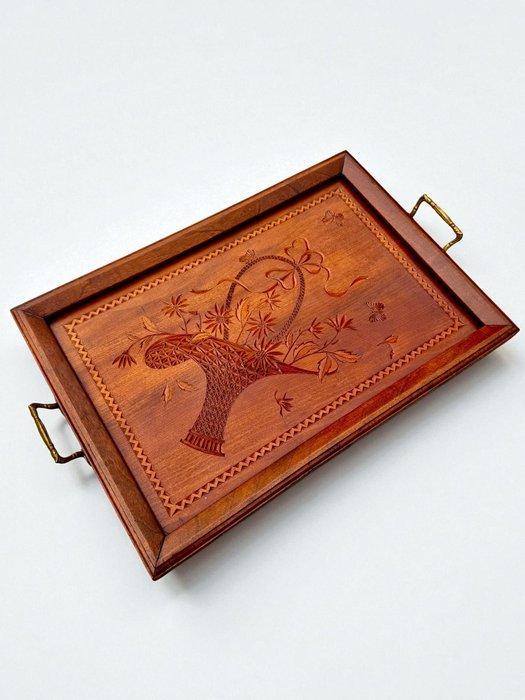 Dienblad - Art Deco - jaren 1920 - Teak, Antiek en Kunst, Kunst | Designobjecten