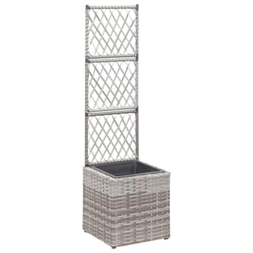 vidaXL Latwerkplantenbak verhoogd met 1 pot 30x30x107 cm, Tuin en Terras, Bloembakken en Plantenbakken, Minder dan 60 cm, Nieuw