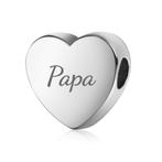 Papa Hart Bedel Charm Pandora compatible, Sieraden, Tassen en Uiterlijk, Bedels, Nieuw, Overige merken, Verzenden