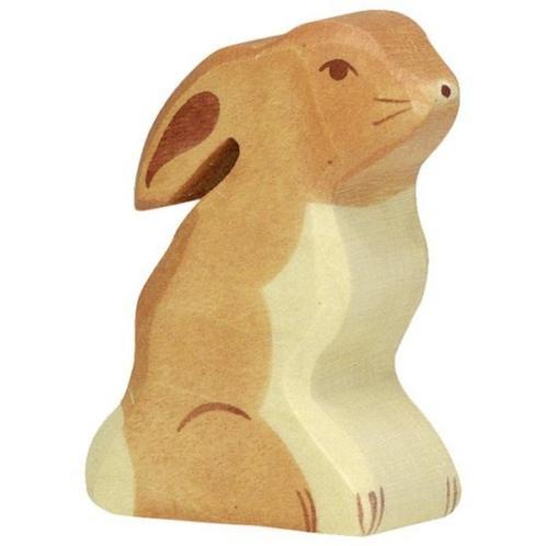 Holztiger - Houten Dieren - Haas Zittend 5,5 cm, Kinderen en Baby's, Speelgoed | Overig