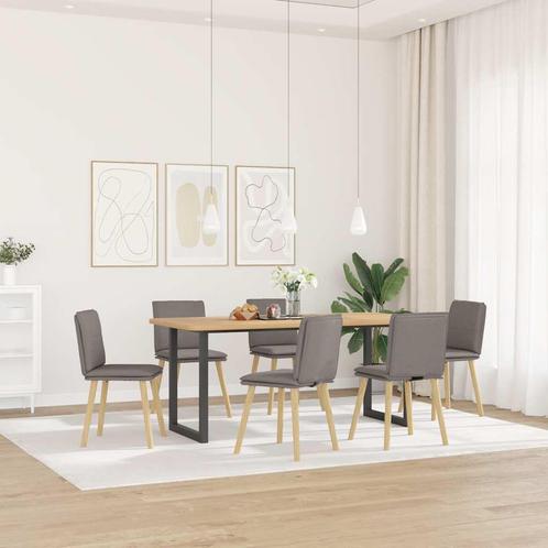 vidaXL Eetkamerstoelen 6 st stof taupe, Huis en Inrichting, Stoelen, Nieuw, Verzenden
