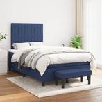 vidaXL Boxspring met matras stof blauw 120x200 cm, Nieuw, Twijfelaar, 120 cm, 200 cm