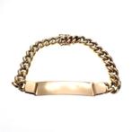 Heren armband met plaatje | 20 cm (robuuste armband), Sieraden, Tassen en Uiterlijk, Antieke sieraden, Ophalen of Verzenden, Goud