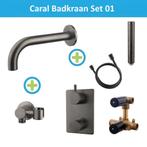 Wiesbaden Badkraan Inbouw Set Caral 01 Gunmetal, Doe-het-zelf en Verbouw, Sanitair, Ophalen of Verzenden, Nieuw, Kraan