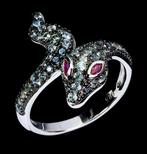 Zonder minimumprijs - Ring Zilver - Blue Sapphire, Nieuw