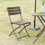 Klapstoel Lillestrøm set van 2 tuinstoelen 81x46x58 cm houtl, Caravans en Kamperen, Verzenden, Nieuw