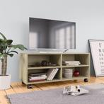 vidaXL Tv-meubel met wieltjes 90x35x35 cm bewerkt hout, Huis en Inrichting, Kasten | Televisiemeubels, Verzenden, Nieuw, 50 tot 100 cm