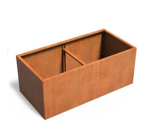Cortenstaal plantenbak CARREZ Connect 200x100x80cm., Tuin en Terras, Bloembakken en Plantenbakken, Nieuw, Verzenden