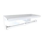 Dubbele Toiletrolhouder met Plateau Boss & Wessing RVS Mat, Ophalen of Verzenden, Nieuw